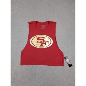 San Francisco 49ers Shirt Womens Large NFL Football Majestic Threads Cutoff Tank